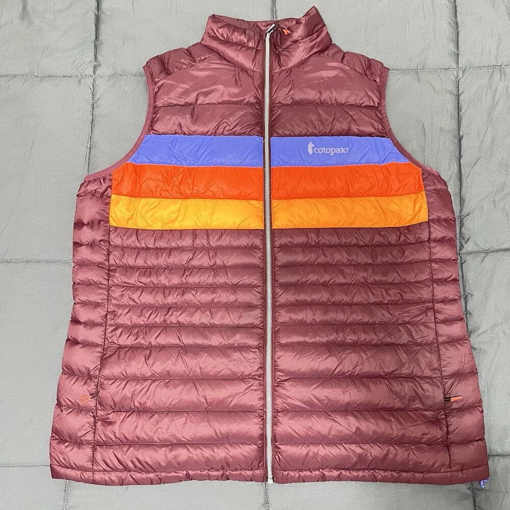 cotopaxi fuego down vest womens 1x 800 Fill Spruce Stripes